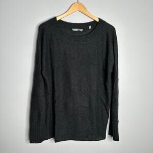 Vince Women's Dark Gray Light Weight 100% Cashmere Crew Neck Sweater‎ Size M